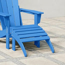 WestinTrends Outdoor Ottoman, Patio Adirondack Ottoman Foot Rest, All Weather Poly Lumber Folding Foot Stool for Adirondack Chair, Widely Used for Outside Porch Pool Lawn Backyard, Pacific Blue by CozyNest Decor
