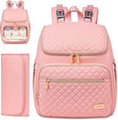 Weitars Diaper Bag Backpack Large Baby Diaper Bag with Changing Pad Travel Diaper Backpack,Baby Bag for Boys Girls,Stroller Straps,5 Insulated Pockets (Pink) by TinyTreasures Baby Boutique