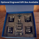 Gifts Inscribed Personalized Whiskey Decanter Set - Engraved Whiskey Decanter Bottle & Set of 4 Custom Drinking Glasses Laser Etched - Customized Whiskey Gift for Wedding, Anniversary, Birthday, Dad by CozyNest Decor