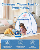 Kids Tent,Pop Up Kids Play Tent Hospital Center Theme with Complete Toy Set, Play Toys Play Set for Indoor Outdoor Pretend Play by TinyTreasures Baby Boutique