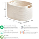 3 Pack Storage Basket for Cabinet and Toy Organization - 13"x9.8"x8.7" Baskets for Storage - Baby Toy Bin - Toy Storage Organizer - Ideal for Empty Gift Baskets to Fill-White by TinyTreasures Baby Boutique