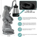 Solar Elephant Garden Statue with LED Lights - Waterproof Outdoor Decor for Patio, Yard, Balcony - Unique Elephant Gifts for Women, Mom, Grandma - Birthday, Mother’s Day, Housewarming Gift by GreenHaven Gardens