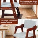 Ezebaby Wooden High Chair for Toddlers to Teens, Adjustable Kids Study & Dining Chair with Steps and Removable Cushion (Nut-Brown) by TinyTreasures Baby Boutique