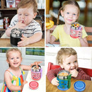 10oz Soup Thermo for Hot Food Kids,Lunch Thermo Kids Food Jar with Spoon Hot Insulated Food Containers,Leak Proof Stainless Steel Wide Mouth Lunch Food Thermo Jar for School(Blue-Dinosaur) by TinyTreasures Baby Boutique