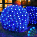 Led Net Lights Christmas Lights Outdoor Blue Christmas Net Lighting with 121Led Mini Globe Lights 5ftx5ft, Outdoor Indoor Fairy Mesh Net Lights for Christmas Trees, Bushes, Shrubs Decorations by GreenHaven Gardens