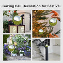 Nerien Gazing Ball, Stainless Steel Garden Mirror Globe, Polished Ornament Sphere, Hollow Floating Reflective Hemisphere, for Home Outdoor Pond Housewarming Swimming Pool Decoration, Silver, 10Pcs by GreenHaven Gardens