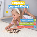 deMoca Baby Busy Board for 1 Year Old, Premium Montessori Toddler Travel Toy with Educational Activities, Sensory Travel Toys for Toddlers 1-3, Wooden Busy Board, Gift for Boy & Girl by TinyTreasures Baby Boutique