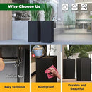Galvanized Steel Metallic Heavy Planter for Outdoor Plants Metal Planters Box 14"x14"x30" Spliced Flower Planter with Partitions for Outside,Indoor,Garden (Black, 14 * 14 * 30) by CozyNest Decor