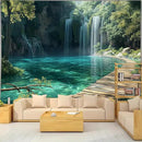 BSFHH Nature Tapestry Forest Tree Sea Cave Wall Hanging, Stream Through Rainforest Landscape Wall Art Tapestry for Bedroom Living room (Waterfall, 79"×59", Unframed) by CozyNest Decor