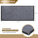 Yimobra Front Door Mat Outdoor Indoor Entrance, 100% Waterproof All-Season All Weather Doormat, Welcome Matt Outside Entry, Non Slip, Low Profile, Heavy Duty Patio Porch Floor Mats,47 x 24,Gray White by CozyNest Decor