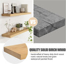 Floating Shelves for Wall, USA-Sourced Brich Wood 24 Inch Wall Shelves Set of 2, Natural Wooden Mounted Picture Ledge Shelf, Nursery Book Storage Shelf Kids Bookshelf Display, Shelf for Bathroom by TinyTreasures Baby Boutique