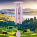 Wind-Chimes-Outdoor-Deep-Tone, Large Soothing Melodic Tones Windchimes, Wind Chimes for Outside, Memorial Wind Chime Best Gift for Mom Women Grandma Neighbors(32" Pink Coated Aluminum) by CozyNest Decor