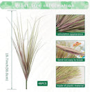 48Pcs Artificial Grass Plants, Faux Shrubs Wheat Grass, Artificial Tall Grass Fake Plants for Outdoor Decor,Artificial Greenery Stems Weed for Room Indoor Home Decor（Light Purple） by GreenHaven Gardens