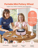VEVOR Mini Pottery Wheel, 6 inch Turntable, Forward and Reverse Rotation, Adjustable Speed, Electric Clay Wheel for Kids and Beginners, with Shaping Tools, for Home DIY, Pottery Classes, Pink by TinyTreasures Baby Boutique