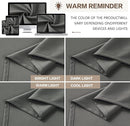 KEQIAOSUOCAI Blackout Pleated Curtains 84 Inches Long, Privacy Window Drapes for Living Room/Dining Room/Bedroom, 72 Inch Wide x 84 Inch Long(6 ft x 7 ft),Grey Color, Pinch Pleat with Hooks, 2 PCs by TinyTreasures Baby Boutique