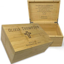 Baptism Memory Box Bamboo Wood - Personalized Baptism Gifts for Boys, First Communion Storage Box for Girls, Personalized Christening Gifts for Boys, Engraved Confirmation Keepsake Boxes, 11x8x4,75 in by TinyTreasures Baby Boutique