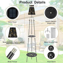 47.2'' Outdoor Metal Solar Floor Lamps with 2 Plant Stand Hummingbird Solar Lights Waterproof Solar Powered Street Lights Garden Decorative Lantern for Yard Pathway Deck Patio Porch Driveway Decor by GreenHaven Gardens