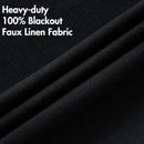 MIULEE Linen Texture Curtains for Bedroom Solid 100% Blackout Thermal Insulated Halloween Black Curtains Grommet Room Darkening Drapes for Living Room Nursery 52x45 Inch (2 Panels) by TinyTreasures Baby Boutique
