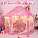 Monobeach Princess Castle Play Tent for Girls - Large 55'' x 53'' Playhouse with Star Lights for Indoor and Outdoor Play by TinyTreasures Baby Boutique