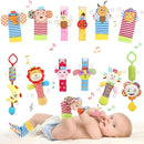 Bloobloomax Wrist and Foot Rattles - Hanging and Hand Bracelet Rattles, Ankle Socks for Newborns and Infants (12pcs) by TinyTreasures Baby Boutique