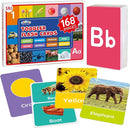 BenBen Flash Cards for Toddlers 1-3, Rip Proof & Waterproof, 84 Double-Sided Educational Flashcards, Alphabet, Number, Animal, Shape, Color, Objects Learning Cards for Kids Age 1 2 3 4 by TinyTreasures Baby Boutique