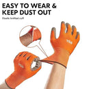 Vgo... 15-Pairs Safety Work Gloves, Gardening Gloves, Polyurethane Coated, Dipping Gloves, Latex Free (Size M,Orange, PU2103) by GreenHaven Gardens