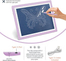 iVyne Corded Light Pad for Weeding Vinyl - A4 Light Box for Drawing - Light Board for Tracing - Light Box for Diamond Painting, Weeding Vinyl, Sketching, Tracing (Purple) by TinyTreasures Baby Boutique