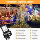 Christmas Decorations Star String Lights, 320 LED Waterfall Tree Lights with 13" Topper Star 8 Lighting Modes Indoor Outdoor Decorative for New Year, Holiday, Wedding, Party by GreenHaven Gardens