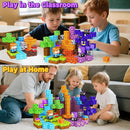 Magnetic Blocks Building Toys for 3 4 5 6 7 8 9 10 11 12 13 Year Old Boys Girls, Kids Magnetic Cubes Tiles Montessori Sensory Travel Magnet Toys Games Christmas Birthday Party Toddler Gifts by TinyTreasures Baby Boutique