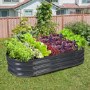 Raised Garden Bed Galvanized Planter Box Outdoor, Rot-Resistant Metal Garden Bed Planter for Vegetables Flower Herb (3- Grey) by GreenHaven Gardens