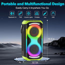 Bluetooth Speaker 160W Loud Wireless Boombox Portable Big Powerful Deep Bass Sound TWS Large Outdoor Home Party Speakers with Subwoofer LED Lights by TinyTreasures Baby Boutique