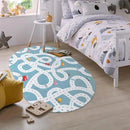 STARUIA Small Road Rug for Kids Room, 3'x5' Washable Kids Play Rug for Baby Nursery, Non-Slip Car Rugs for Playroom, Kid Play Mat Blue Traffic Carpet for Boys Girls Dorm Toy Room Tent by CozyNest Decor