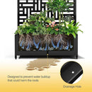Raised Garden Bed with Trellis and Wheels,73"x35"x16" Metal Raised Garden Bed,Black Modern Metal Planter with Climbing Trellis for Vines & Vegetables by GreenHaven Gardens