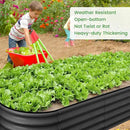 2 Pcs 4.5x2x1.5ft Oval Raised Garden Bed,Galvanized Raised Beds,Open-Ended Base Metal Raised Planter Beds,Garden Bed Outdoor,Planter Raised Boxes for Vegetables, Flowers,Tool-Free Asse,Gray by CozyNest Decor