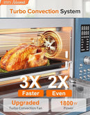 Nuwave Bravo Pro Smart Air Fryer Toaster Oven Combo, Airfryer Convection Oven Countertop, 10-in-1 Functions with Quicker & Even Crisp Technology, 1800W, 50-450°F, PFAS-Free, 21QT, Cozy Blue by CozyNest Decor