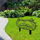 Personalized Metal Garden Sign with Stake, Custom Garden Decor for Outdoor, Custom Family Name Sign, Patio Decorations, Lawn Art, Farmhouse Decorative, Housewarming Gift (CstmDesign3) by CozyNest Decor