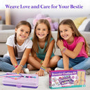 Friendship Bracelet Making Kit with Storage Box,DIY String Bracelet Arts and Craft for Girls Aged 8-12,Kids' Travel Activity Toy Set,Easter Birthday Gifts for Ages 6 7 8 9 10 11 12 Year Old Purple by TinyTreasures Baby Boutique