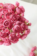 Floroom Ranunculus Artificial Flowers 18 Pcs Fuchsia Faux Silk Mini Ranunculus Bulk Fake Wedding Filler Flowers for DIY Hot Pink Bouquets, Centerpieces, Bridal Shower Decorations & Arrangements by CozyNest Decor