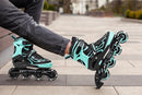 2PM SPORTS Vinal Girls Adjustable Flashing Inline Skates, All Wheels Light Up, Fun Illuminating Skates for Kids Men Adult Women and Boys by TinyTreasures Baby Boutique