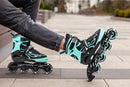2PM SPORTS Vinal Girls Adjustable Flashing Inline Skates, All Wheels Light Up, Fun Illuminating Skates for Kids Men Adult Women and Boys by TinyTreasures Baby Boutique
