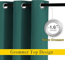 NICETOWN Blackout Hunter Green Curtains 84 inches Long, Grommet Room Darkening Thermal Insulated Sound Dampening Window Treatments for Bedroom/Home Office, 2 Panels, W46 x L84 by TinyTreasures Baby Boutique