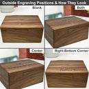 Custom Engraved Wooden Box Large - Acacia Wood Keepsake Box with Personalized Hidden Message, Walnut Memory Boxes for Pictures, Wedding Photo, Jewelry, Decorative Chest Rustic Crate, 11,5x8,75x5,5 in by TinyTreasures Baby Boutique