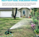 Metal Impact Sprinklers for Yard, 2 Pack, Heavy Duty Adjustable Lawn Sprinkler with 360° Coverage, Water up to 5,800 Sq. Ft, Durable Metal Base for Medium to Large Yards, Yard&Areas by GreenHaven Gardens