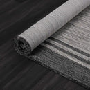 Bordered Outdoor Rug 9x12 Washable Outside Carpet for Indoor Patio Porch Waterproof Easy Cleaning Non Shedding Area Rugs Dark Gray 9 x 12 by CozyNest Decor