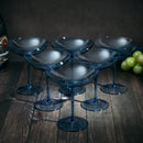 Cobalt Blue Colored Champagne Coupe Glasses 12oz Set of 6