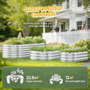 KING BIRD Raised Garden Bed Kit 2025 Upgraded Quick-Setup Galvanized Planter Garden Box Outdoor for Gardening, Vegetables, Flowers, 94x36x12 in, Silver by GreenHaven Gardens