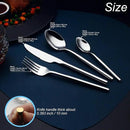 24 Piece Silverware Set For 6 Heavy duty 18/10 Stainless Steel Flatware Set Modern Design Knife/Fork/Spoon Mirror Polished Dishwasher Safe Cutlery Set with Gifts by CozyNest Decor