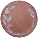 NAT & Jules Floral Laurel Wreath Leaves Pattern Dimensional Indoor Outdoor 12 inch Round Cast Resin Decorative Garden Stepping Stone, Patio, Walkway Sculpture Yard Art, White by CozyNest Decor