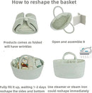 Diaper Caddy Organizer Cotton Rope Baby Basket Nursery Storage and Portable Tote Bag for Car Ideal Baby Shower Gifts and Registry Must-Have for Newborn Essentials Large light green by CozyNest Decor