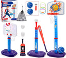 Meland Toddler Basketball Hoop, 4-in-1 Kids Basketball Hoop with Tball Set for Toddler & Baseball Pop Up Machine, Basketball Goal for Kid Sport Toys Indoor Outdoor Play Birthday Gift for Kids Toddlers by TinyTreasures Baby Boutique